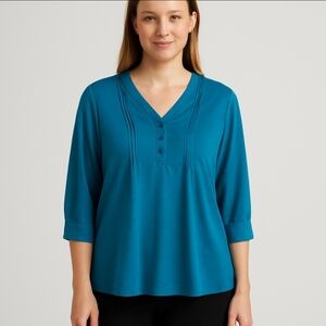 Style Infusion Turquoise Mermaidcore Cottagecore Peasant Gauze Babydoll Sz Lg